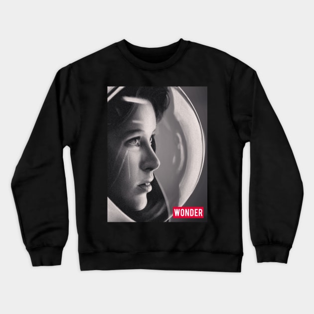 Space Girl Longing for the Unknown (WONDER) Crewneck Sweatshirt by Lorartz